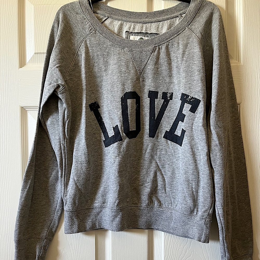Green Sleeved “Love” pullover